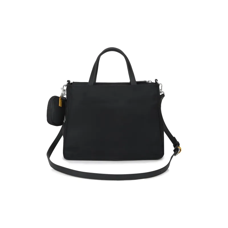 Mandarina Duck Recycled Nylon Tote Bag Shopping Bag Shoulder Bag Crossbody Bag Handbag Women's Black-3