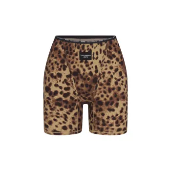 Skims X Dolce&Gabbana Cotton Rib Boxer Leopard
