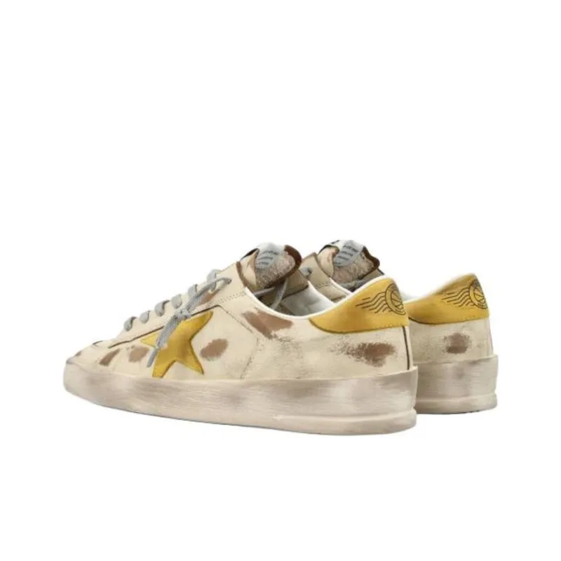 Golden Goose Stardan Low Top Skateboard Shoes Men's Beige-4
