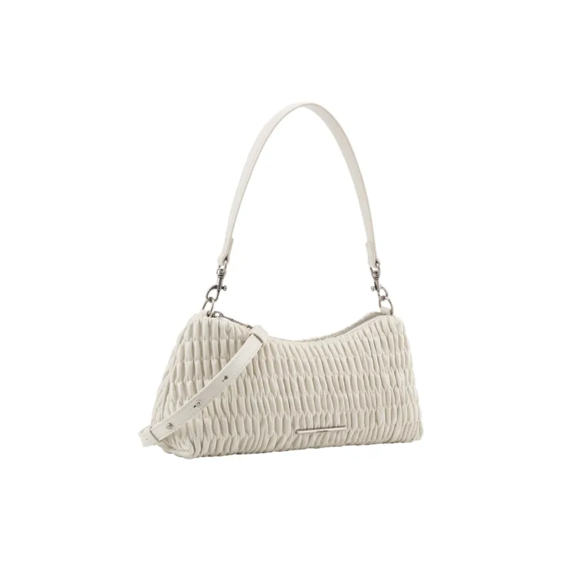 CALVIN KLEIN Blended Material Shoulder Bag Women's Milk White-1
