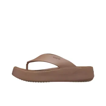 Crocs EVA Slip Resistant Flip Flops Women's Brown