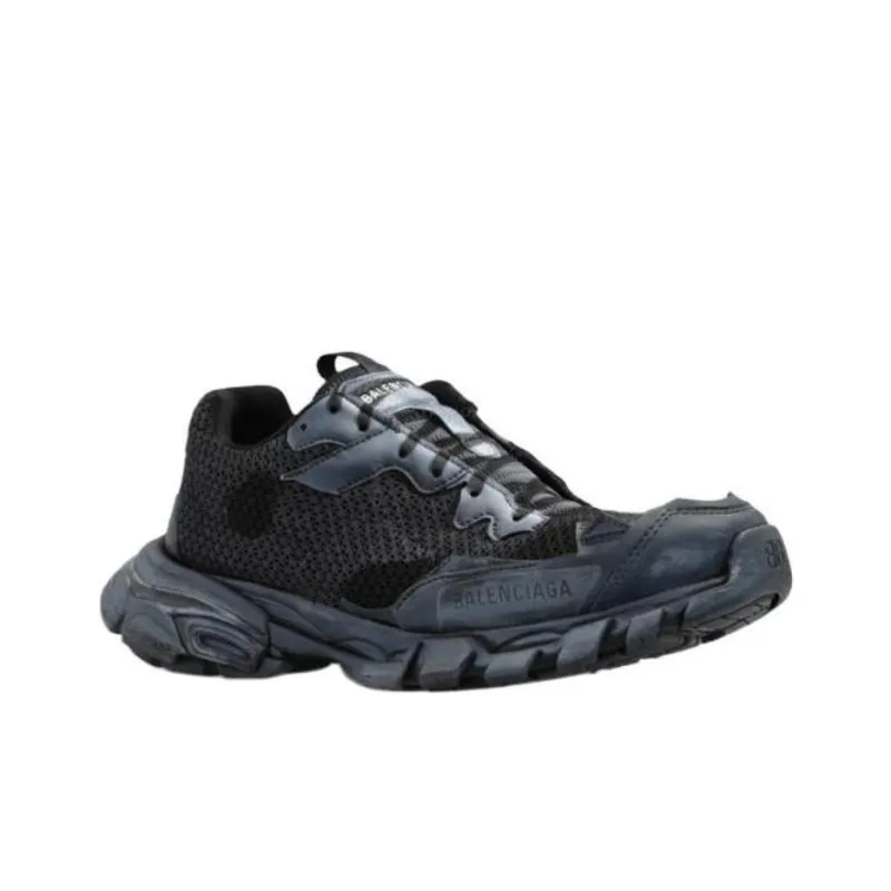 Balenciaga Track 3.0 Low Top Chunky Sneakers Women's Black Blue-1