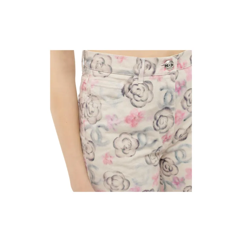 CHANEL COCO NEIGE Series Jeans Women's Pink-2