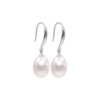 NATURALLYJOJO Freshwater Pearl 925 Sterling Silver Earrings Women's Silver/White