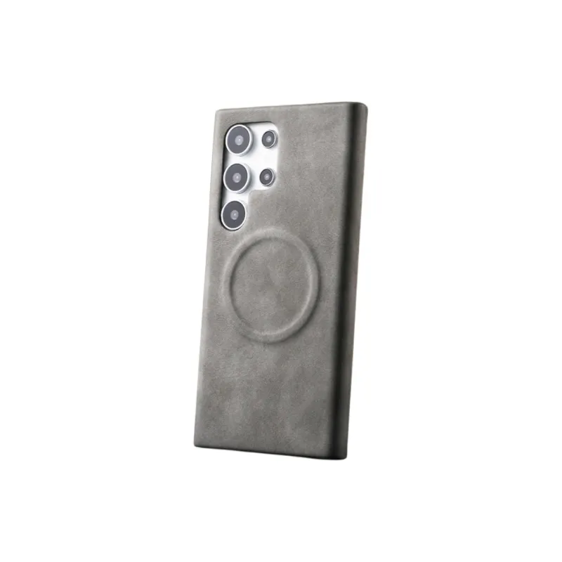 TXBX Leather Material Skin Feel Sheepskin Magnetic Phone Case Compatibility With Samsung S23 Ultra/S24 Ultra-4