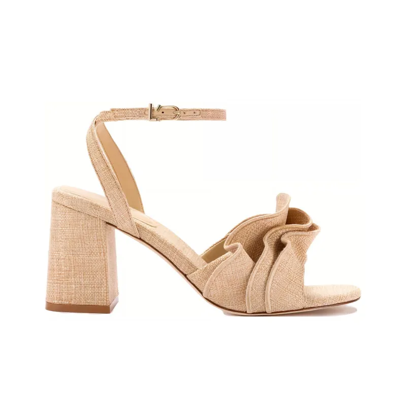 Larroude Selena Strap Sandals 7.5cm Women's Beige-1