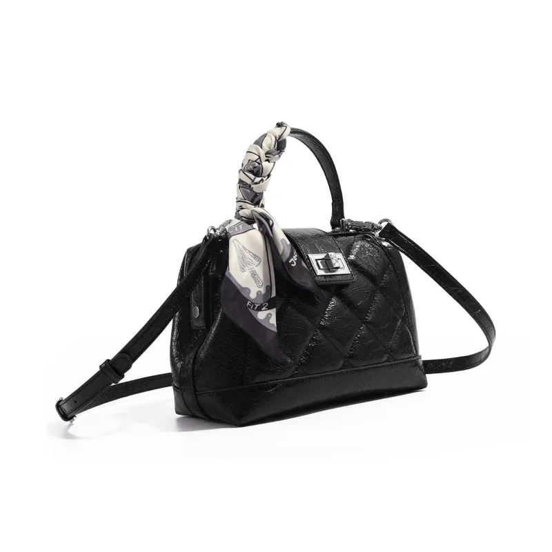 MISS GAIL Artificial Leather Shoulder Bag, Crossbody Bag, Handbag Regular Women's Black/White-1