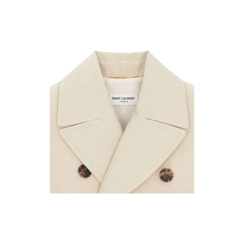SAINT LAURENT Belted Double breasted Coat-5