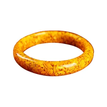 Red All Year Round Cinnabar Wide Face Bangle Women's