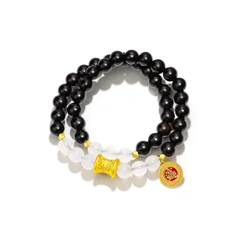 Jodie&Kevin The God Of Wealth Ancestral Court Joint Name Ebony Bracelets Unisex