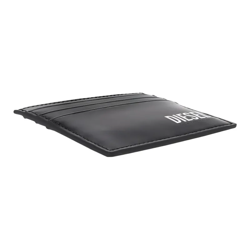 DIESEL Calfskin Card Holder Wallet Men's Black-2