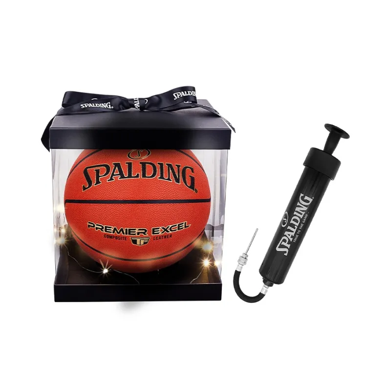 SPALDING TF Collection Premier Excel Moisture Absorbing Leather Basketball Brick Size 7 Ball Training Match Unisex-4
