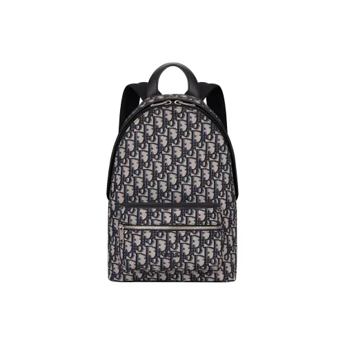 DIOR Canvas With Leather Backpack Kids' Beige & Blue
