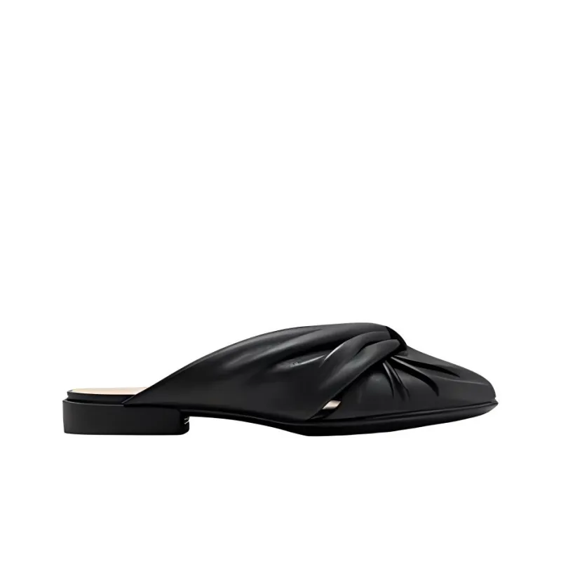 Ecco Rubber Sole Abrasion Resistant Closed Toe Slippers Women's Black-1