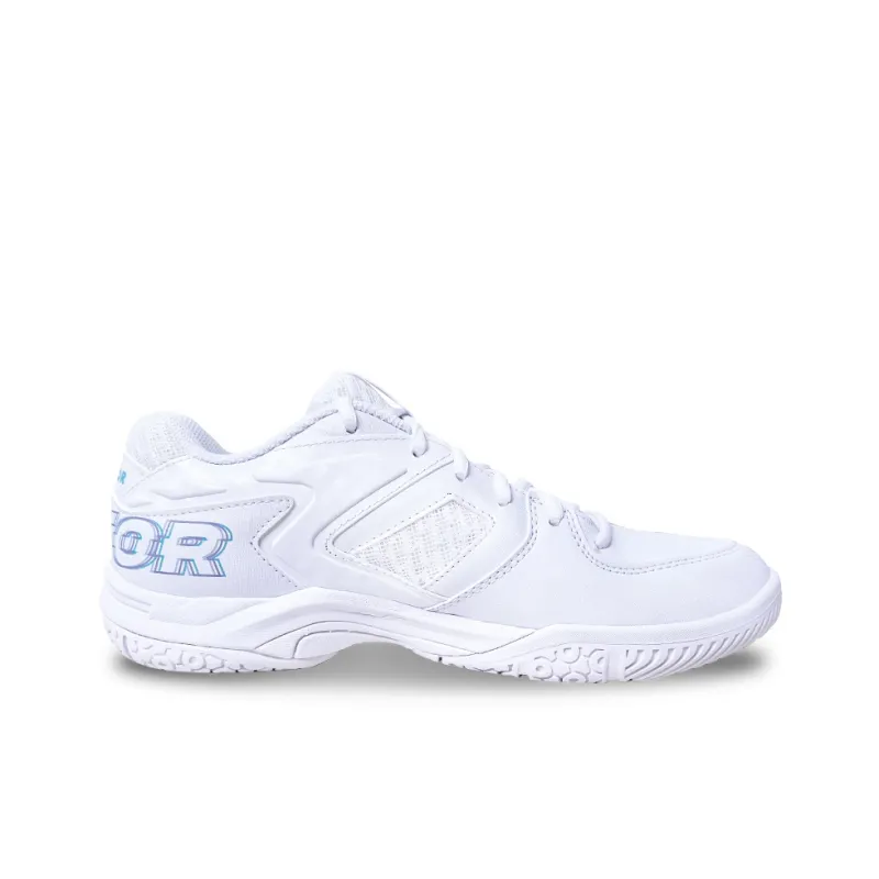 VICTOR 9200TD Cushioned Slip Resistant Breathable Low Top Badminton Shoes Unisex White Blue-1