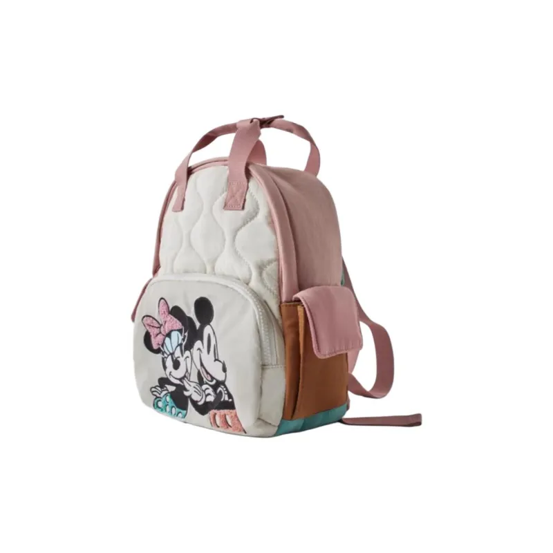 ZARA Disney Collaboration Minnie Series Polyamide Backpack Kids' Light Beige Yellow-1