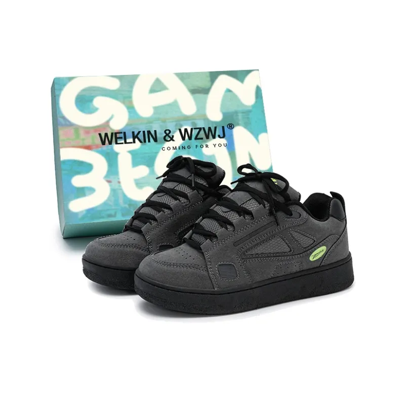 WELKIN&WZWJ Puffy Shoes Wear resistant, Lightweight, Breathable, And Non slip. Low Top Skateboard Shoes Unisex-10