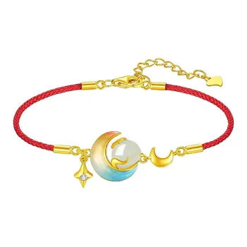 VANA Hetian Jade Bracelets Pale Greenish White Jade Women's