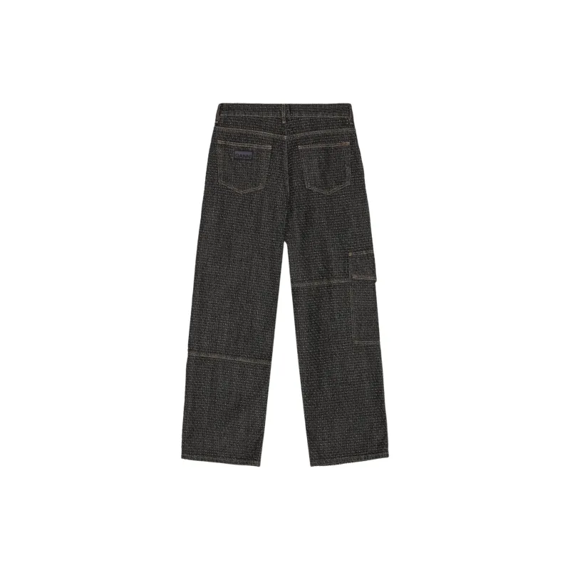 GANNI Fluffy Wide leg Jeans-1