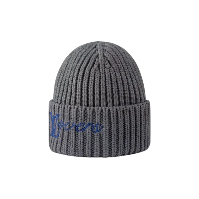 LOUIS VUITTON Sheep Wool Beanies Men's Gray-2