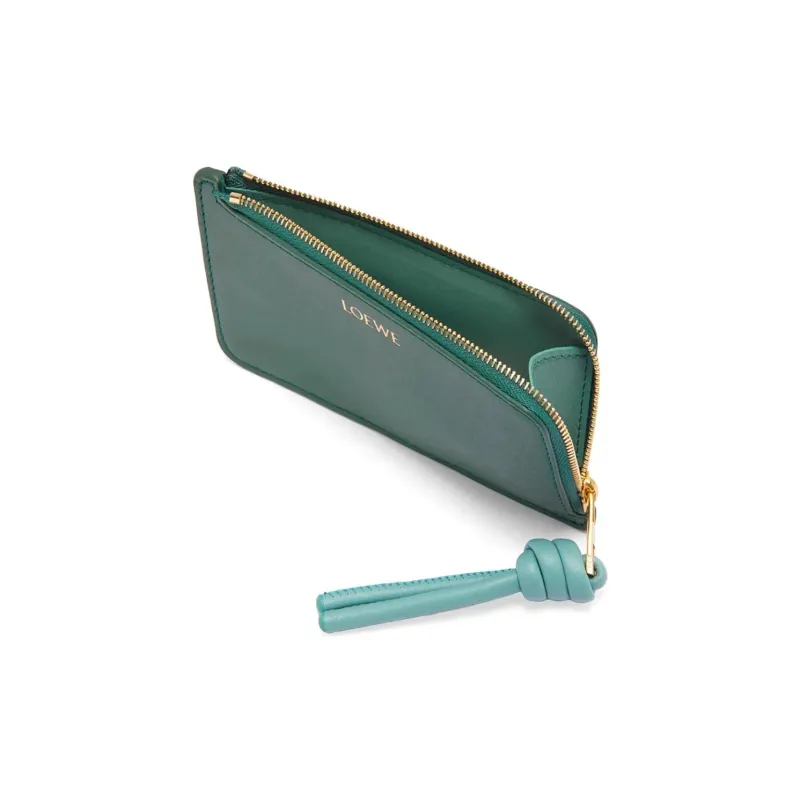 LOEWE Cow Leather Card Holder Women's Vetiver With Water-2