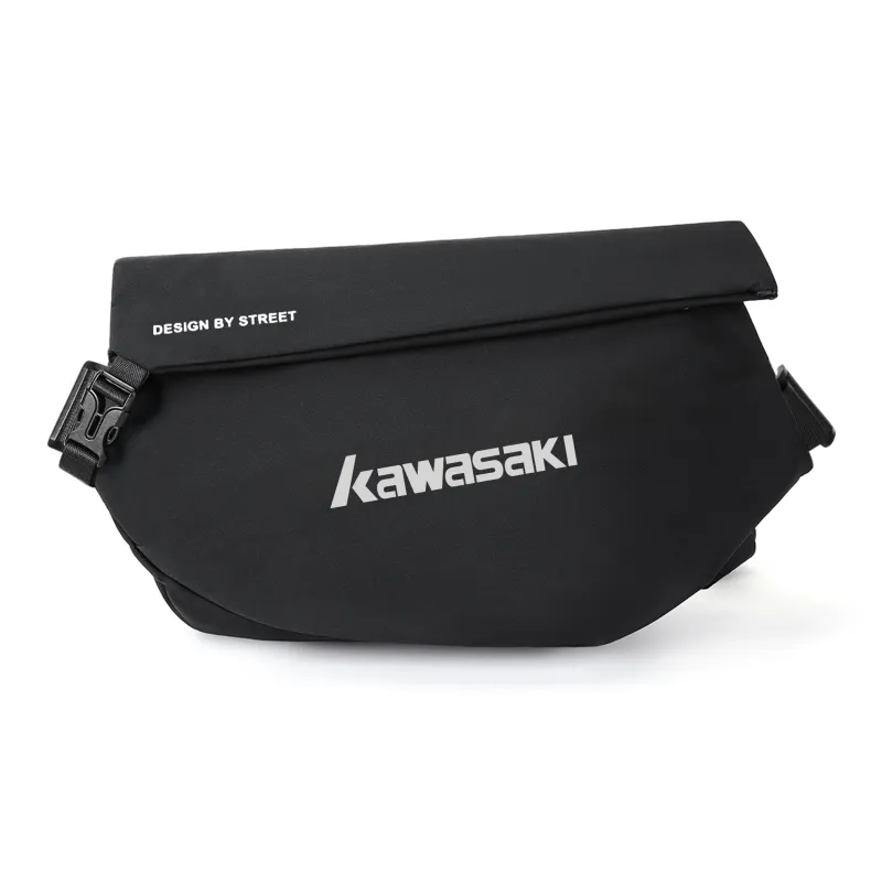 Kawasaki Polyester Messenger Bag Backpack Fanny Pack Regular Men's Gray Black/Frosted Black-6