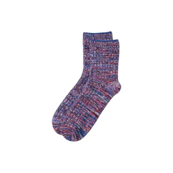UNIQLO Mid-Calf Socks Men's 1 Pack Blue Red Multicolor