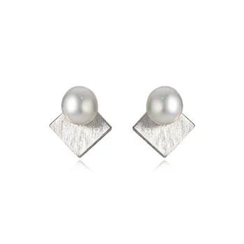 QIANCHANG S925 Silver Stud Earrings Women's