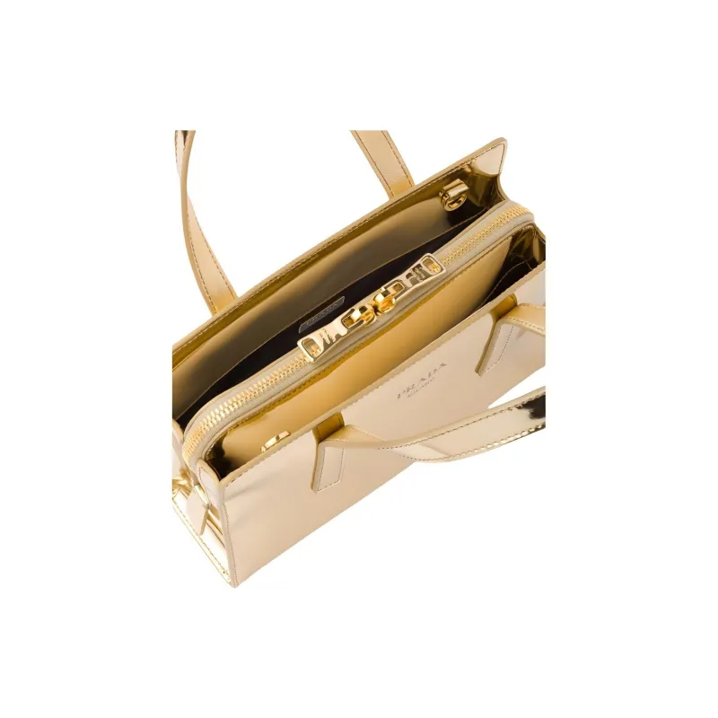 PRADA Re-Edition Leather Tote Bag Shopping Bag Shoulder Bag Crossbody Bag Handbag Mini Women's Gold-3