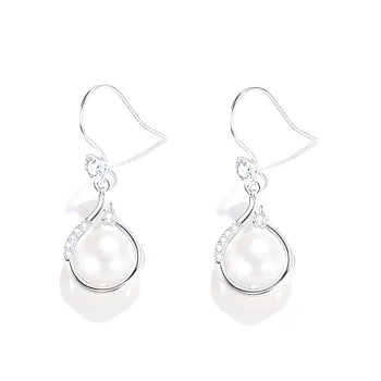 JOYDINNY Freshwater Pearl Earrings Women's