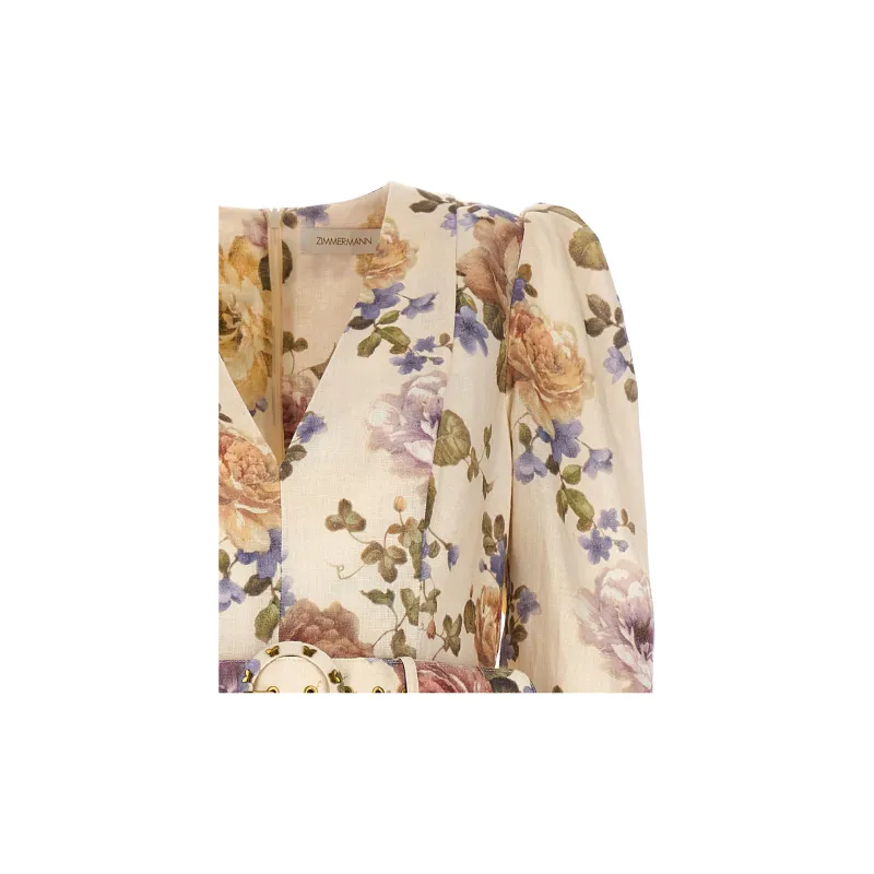Zimmermann FW23 Long Sleeved Dresses Women's White-6