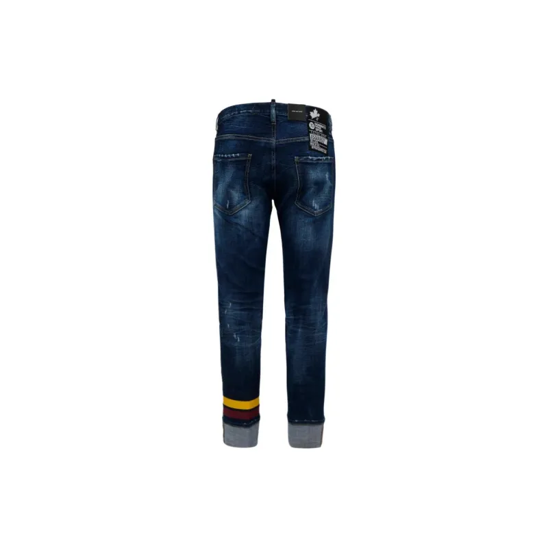 DSQUARED 2 Stripe Detail Distressed Jeans-1
