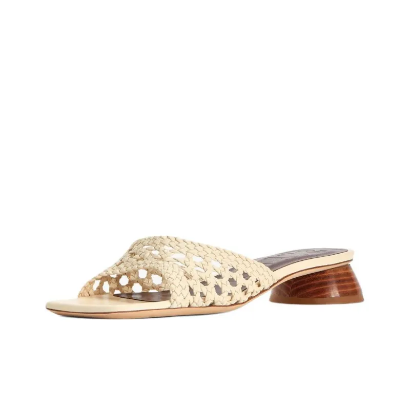 Staud Slide Slippers 3.5cm Women's Beige-4