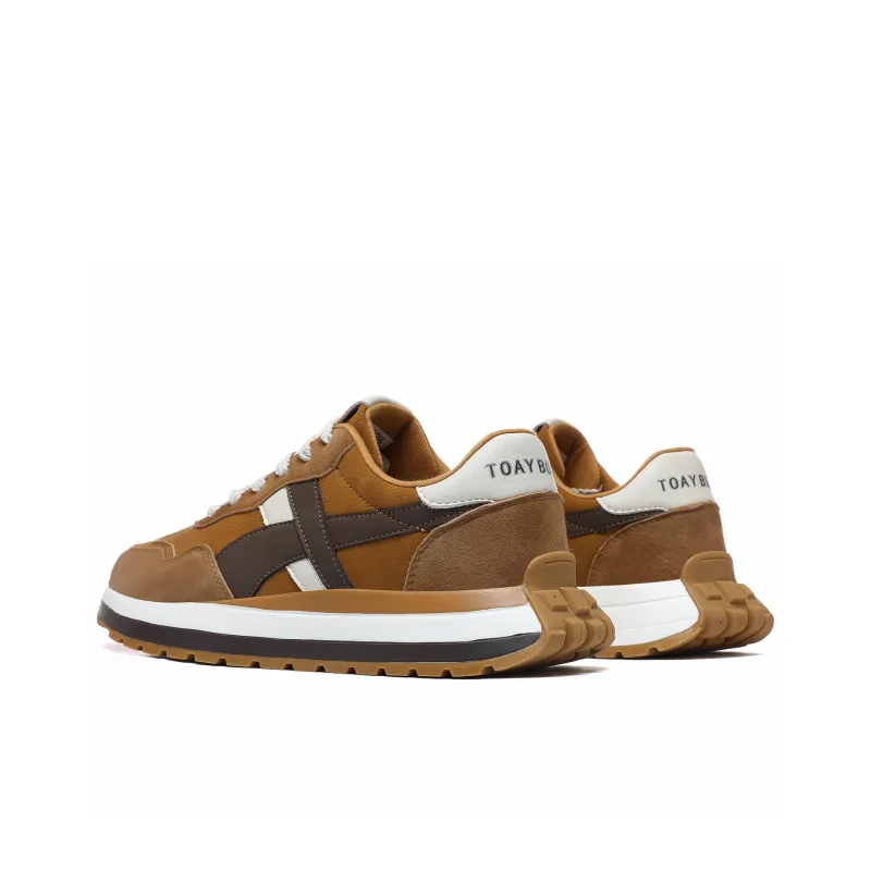 CEDAR HAN Shock Absorbers With Slip Resistant And Abrasion Resistant Properties Low Top Casual Shoes Men's Wheat-4