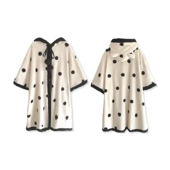 XIAFENYAN Pajama Robe Women's Ecru