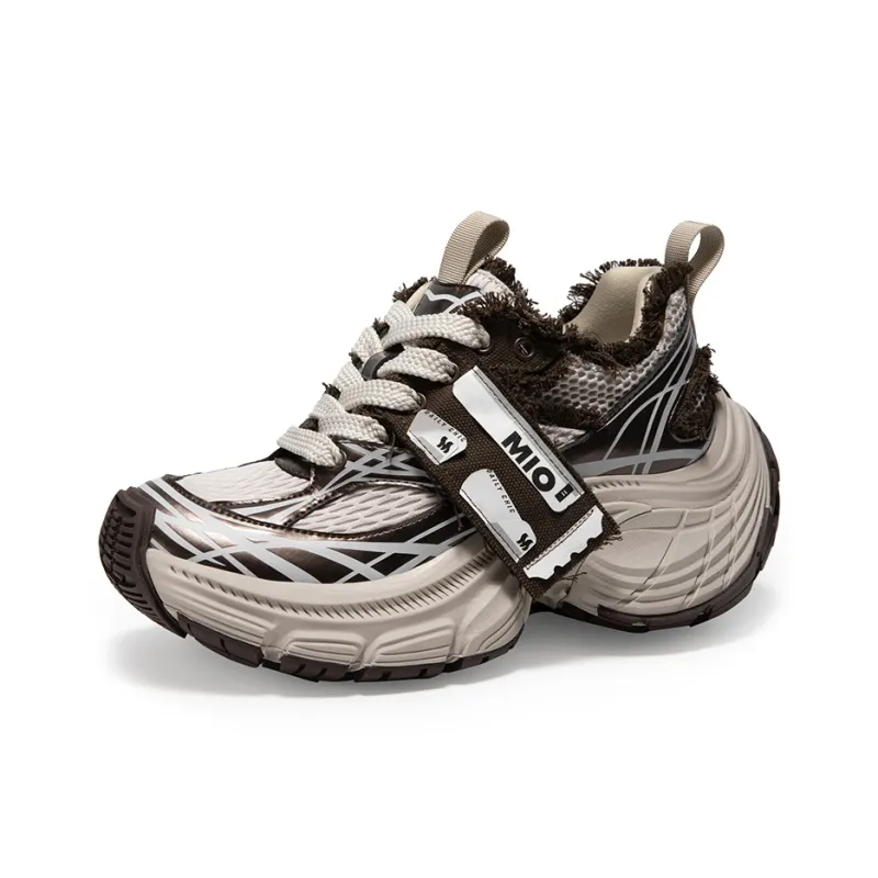 MIO Chunky Sneakers Unisex Low Top White-14