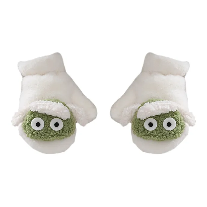 YUZHAOLIN Faux Rabbit Fur Knit Gloves Unisex-5