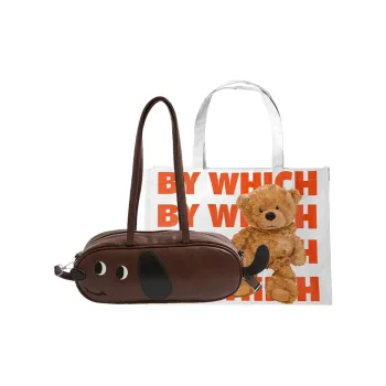 Bywhich PU Patchwork Flannelette Shoulder Bag Regular Women's Multicolor