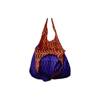 GAGA EQUIPMENT Nylon Tote Bag Shopping Bag Handbag Shoulder Bag Large Size Unisex Purple Tangerine Banana