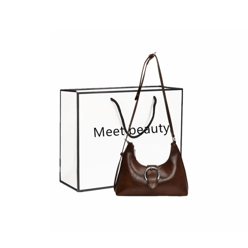 Fitchell PU Vintage Unconventional Design Crossbody Bag Shoulder Bag Regular Women's Coffee/Brown/Burgundy/Black-6