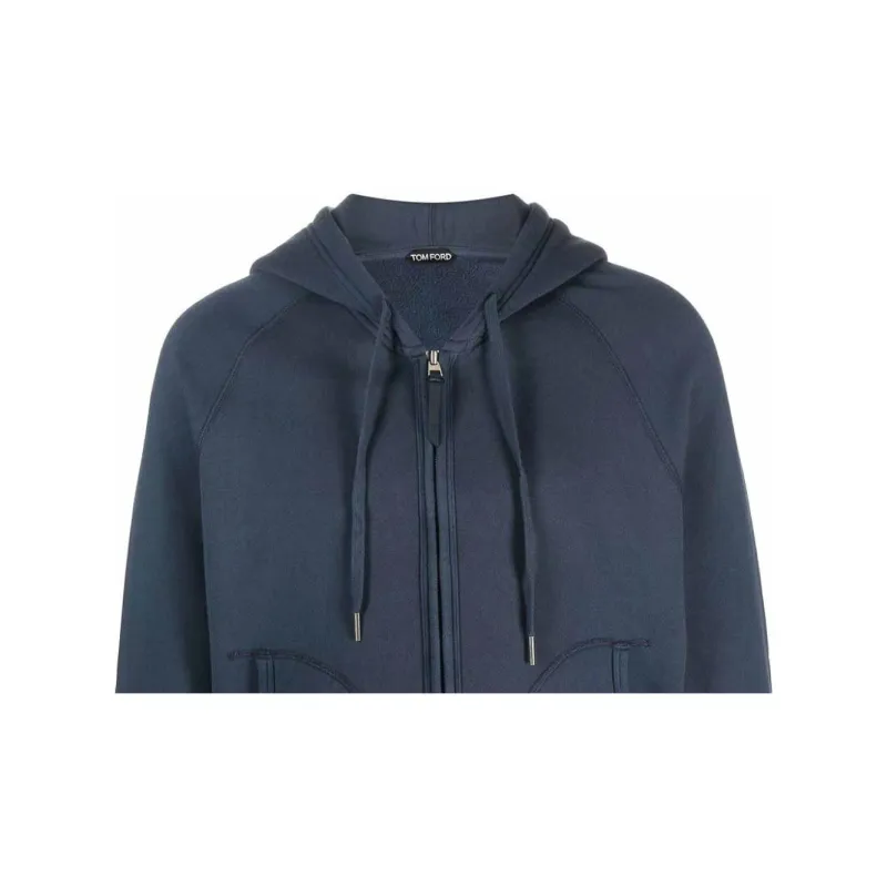TOM FORD Drawstring Zip Up Hoodie-5