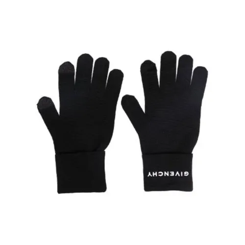 Givenchy Wool Knit Gloves Men's Black