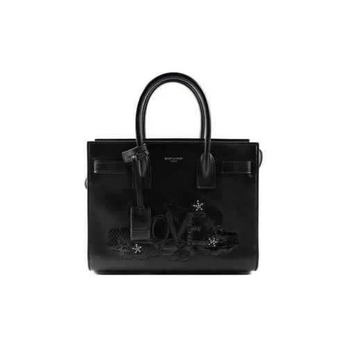 SAINT LAURENT SAC DE JOUR Cow Leather Trunk Bag One Shoulder Handbag Regular Women's Black