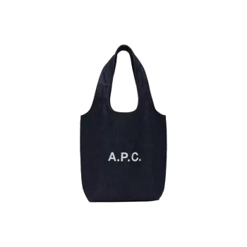 A.P.C Ninon Cotton Tote Bag, Shopping Bag, Handbag Trumpets Women's Marine Blue