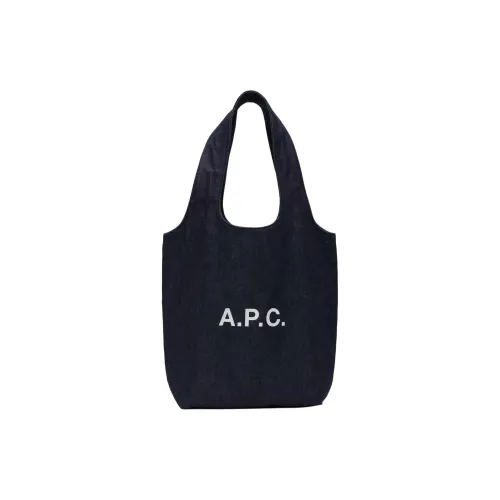 A.P.C Ninon Cotton Tote Bag, Shopping Bag, Handbag Trumpets Women's Marine Blue