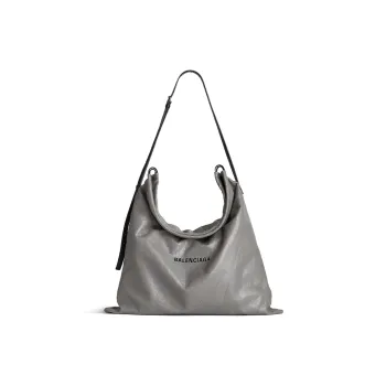 Balenciaga Lambskin Tote Bag Shopping Bag Shoulder Bag Crossbody Bag Large Size Men's Gray