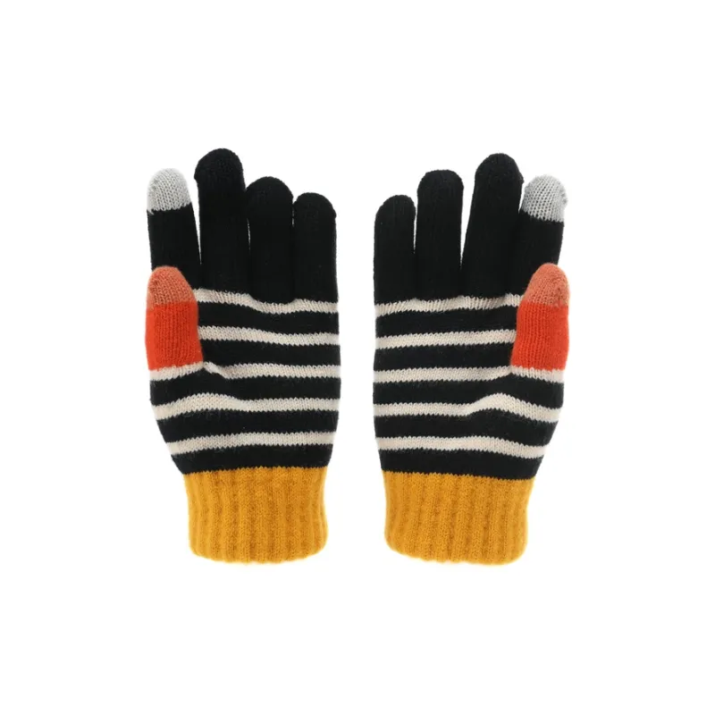 FREE RABBITⅡ Double Layer Warm Thickened And Fleece Lined Touchscreen Knitted Fabric Knit Gloves Unisex-0