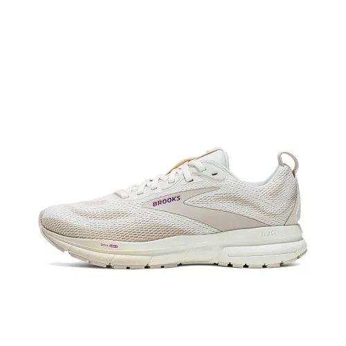 Brooks Anti Slip Wear Resistant Low Top Casual competici Shoes Women's Beige