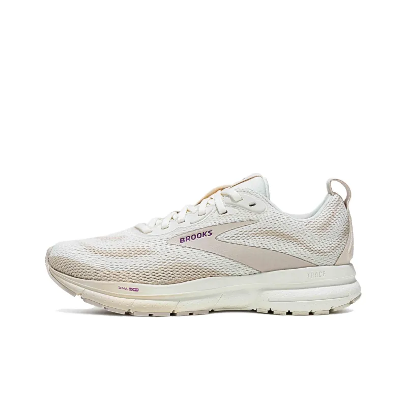 Brooks Anti Slip Wear Resistant Low Top Running Shoes Women's Beige-0