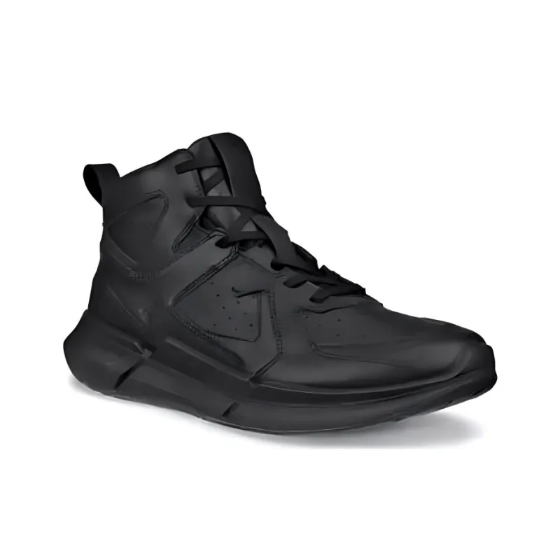 Ecco Wear-Resistant High-Top Casual Shoes Men's Black-1